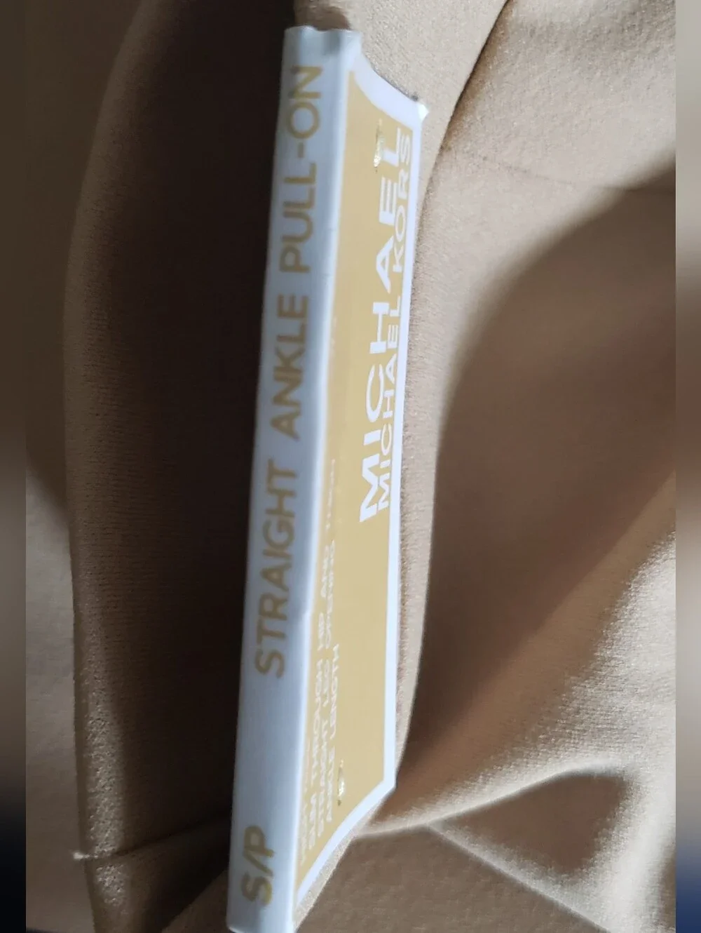 Michael Kors Straight-Leg Ankle  Pull-On Pants in Beige - Classic Everyday Style
